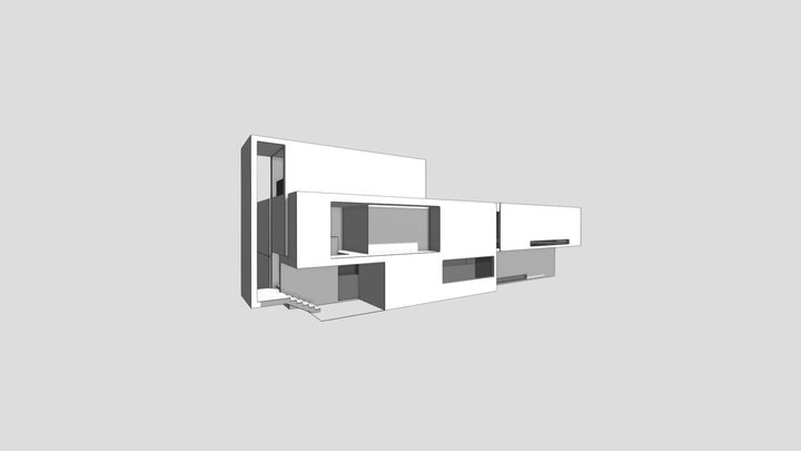 paper model/villa 3D Model
