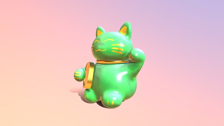 Lucky Cat (Maneki Neko) 3D Model