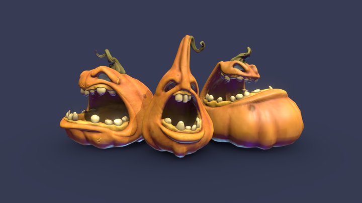 Pumpkin Pack 3D Model