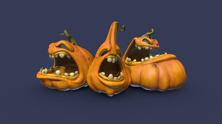 Pumpkin Pack 3D Model
