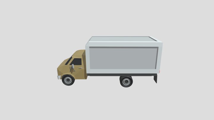 Low Poly Truck 3D Model