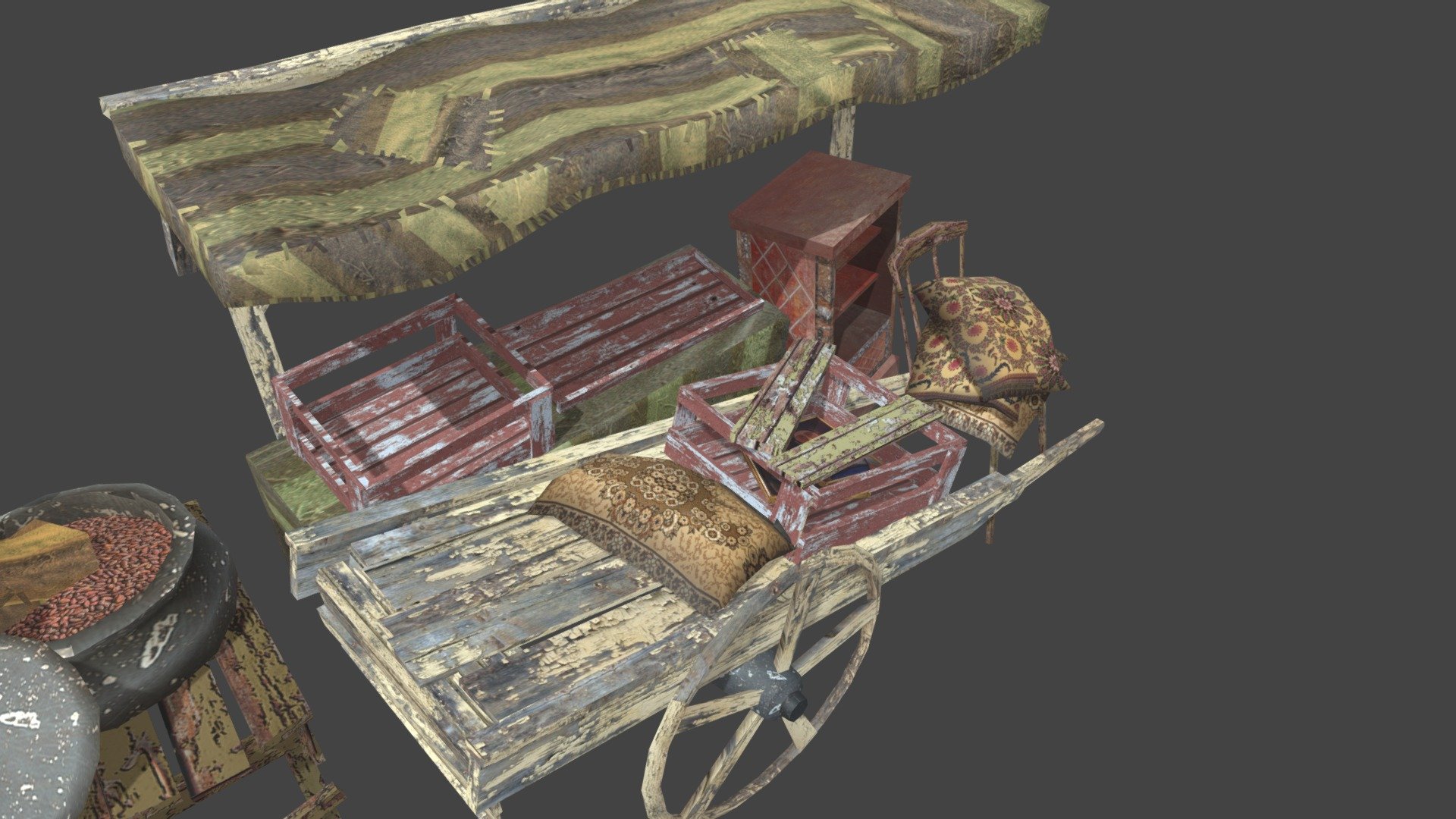 Merchant Stand - 3D model by Ioana M. (@mihai.ioana) [1f6d08b] - Sketchfab