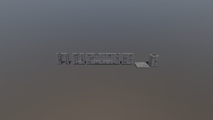 modular buiding pieces 3D Model