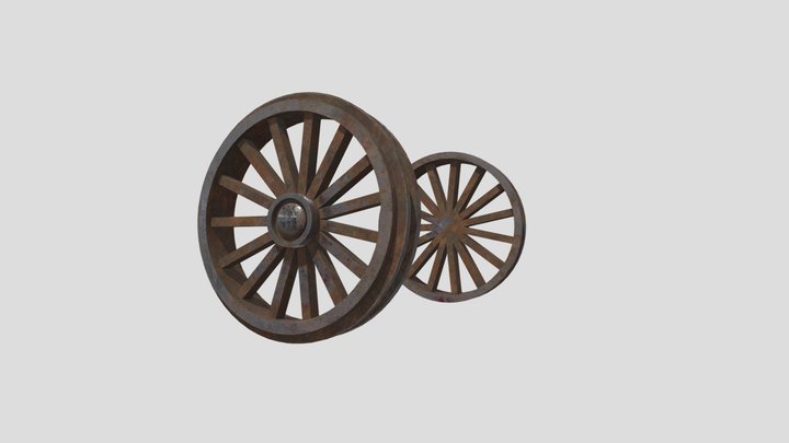 Second wheels for rusty train 3D Model