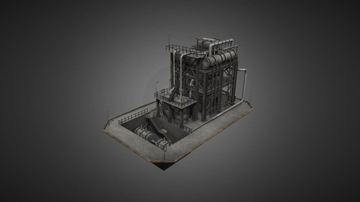 Oil Refinery 05 3D Model
