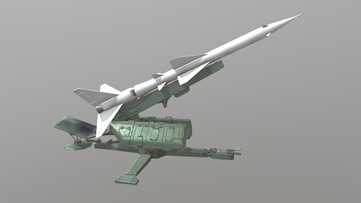 AS-2 Groubd to Air Missile Launcher 3D Model
