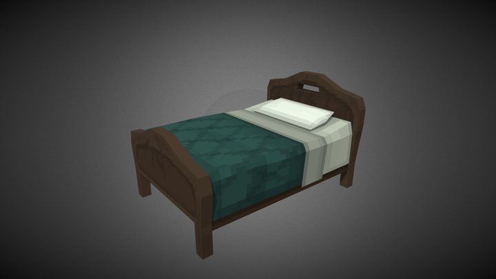 Bed Pixelart 3D Model