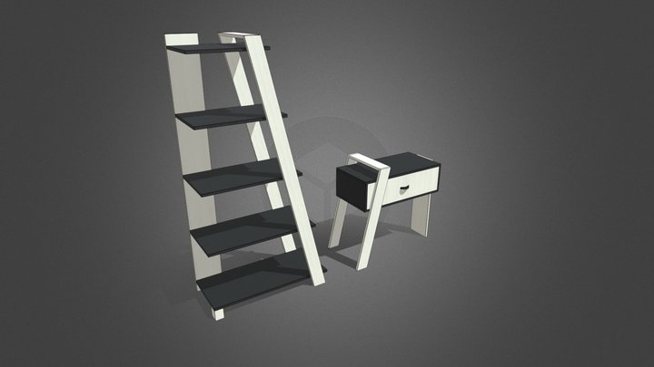 Shelf and drawer 3D Model