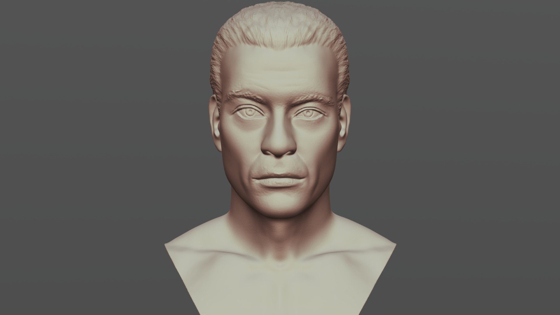 Van Damme Kickboxer bust for 3D printing