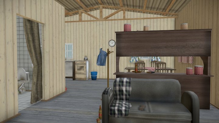 Intern House VR game 3D Model