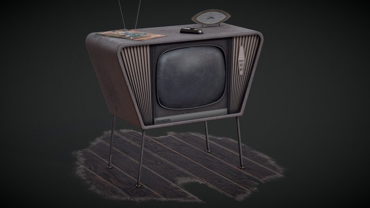 retro 1950s style Tv 3D Model
