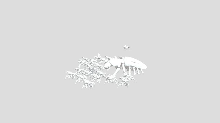 3d Printable - Space Bug Horde 3D Model