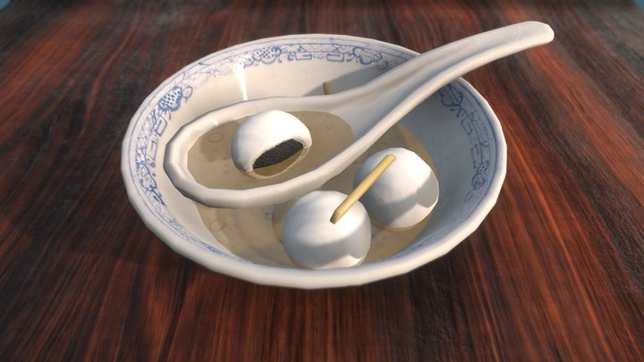 Tangyuan rice dumplings 3D Model