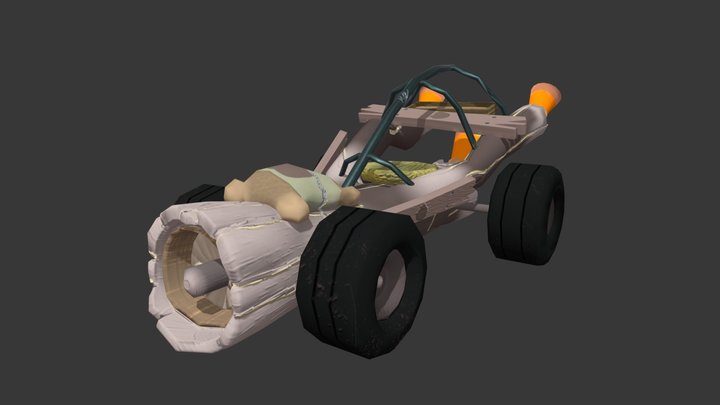 Stylized Kart (In Style of Angry Birds Go!) 3D Model