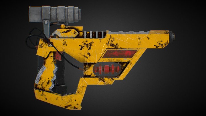 Sci-Fi Pistol (Low Poly) 3D Model