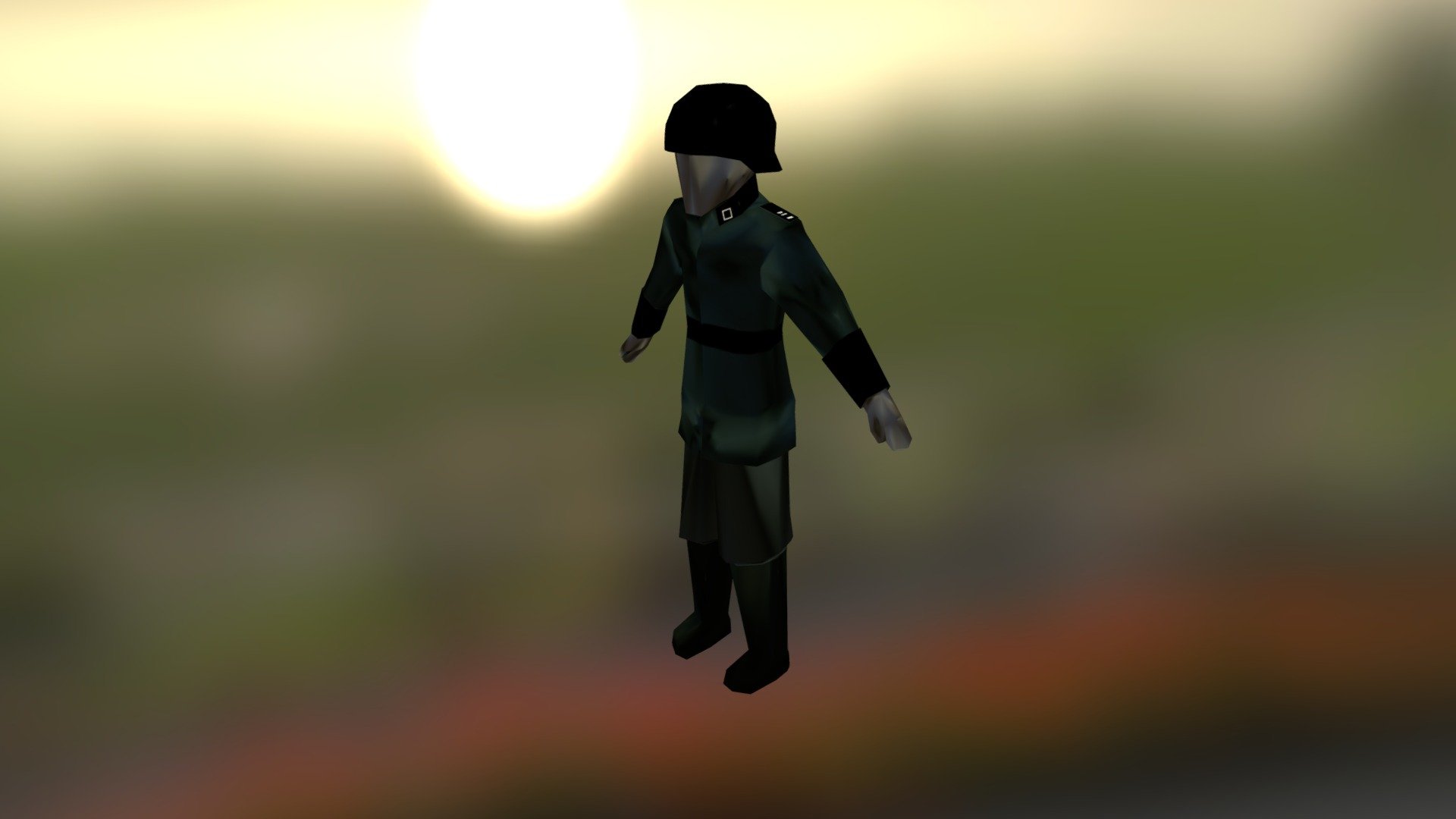 Lowpoly Nazi Soldier Ww2