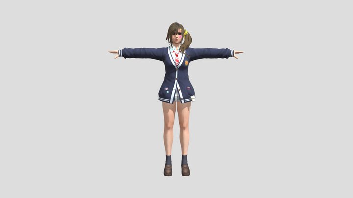School Girl  Female CC 8$ #FREEFIRE 3D Model
