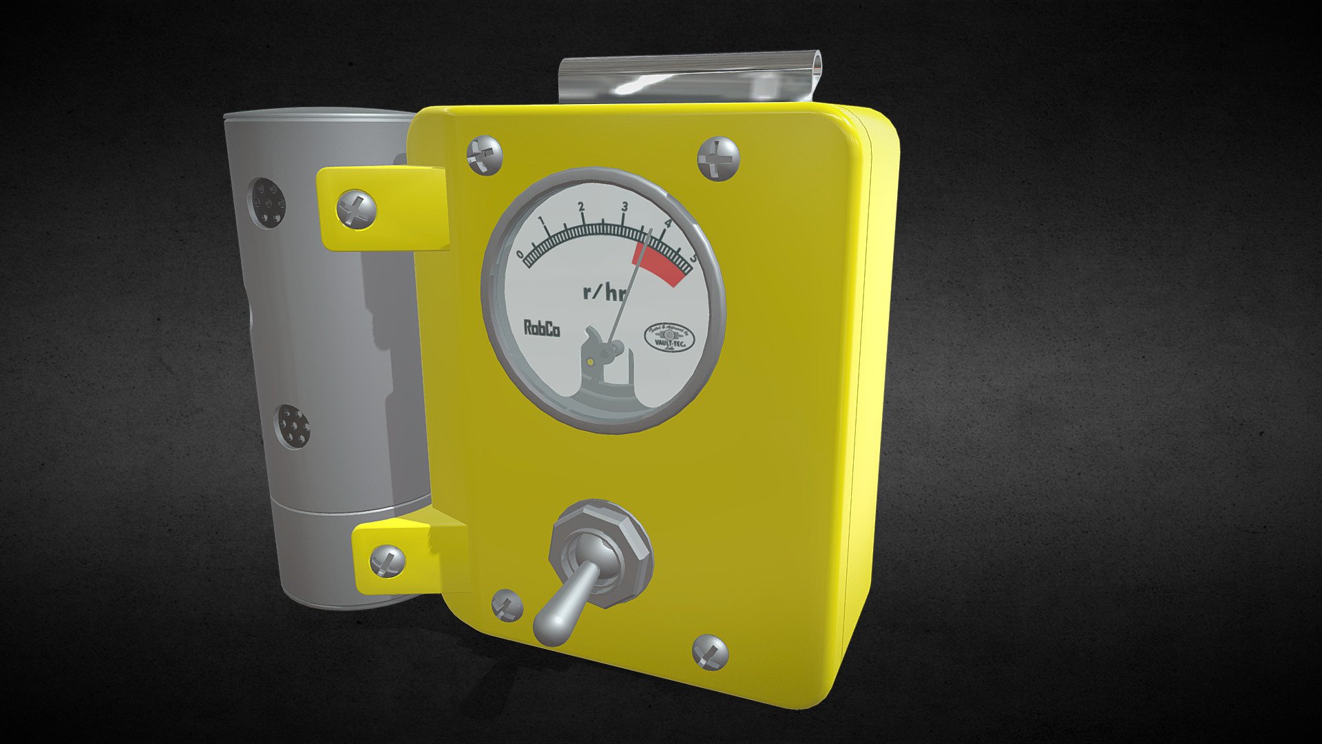 Scientist Radiation Dosimeter — Sketchfab embed 3D viewer