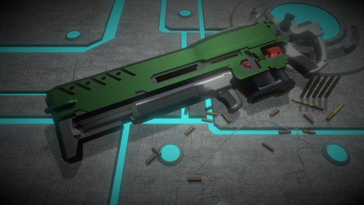 Gauss Rifle C-14 3D Model