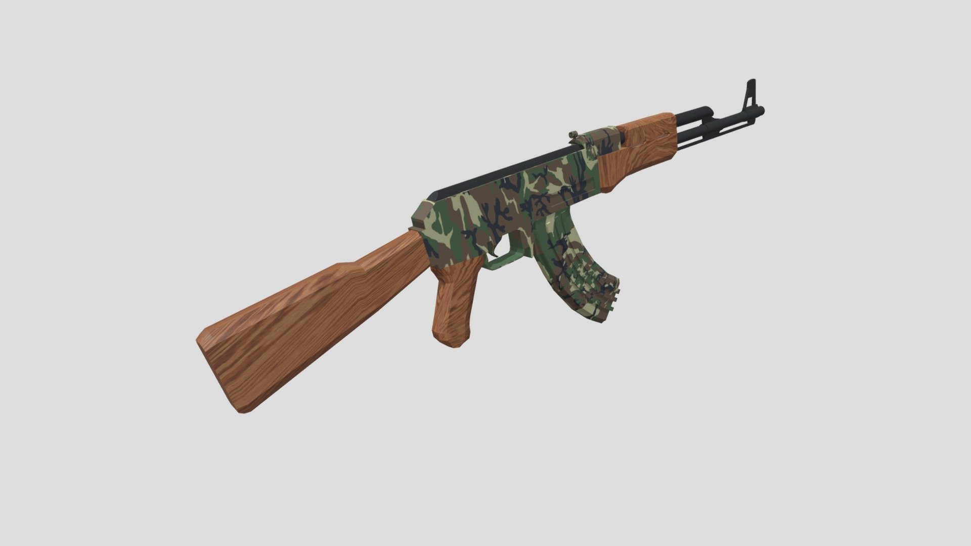 Camouflage AK47 Download Free 3D model by FredScheffel [1f7ff72