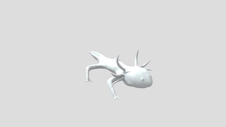 Axolotl Normal and AO map 3D Model