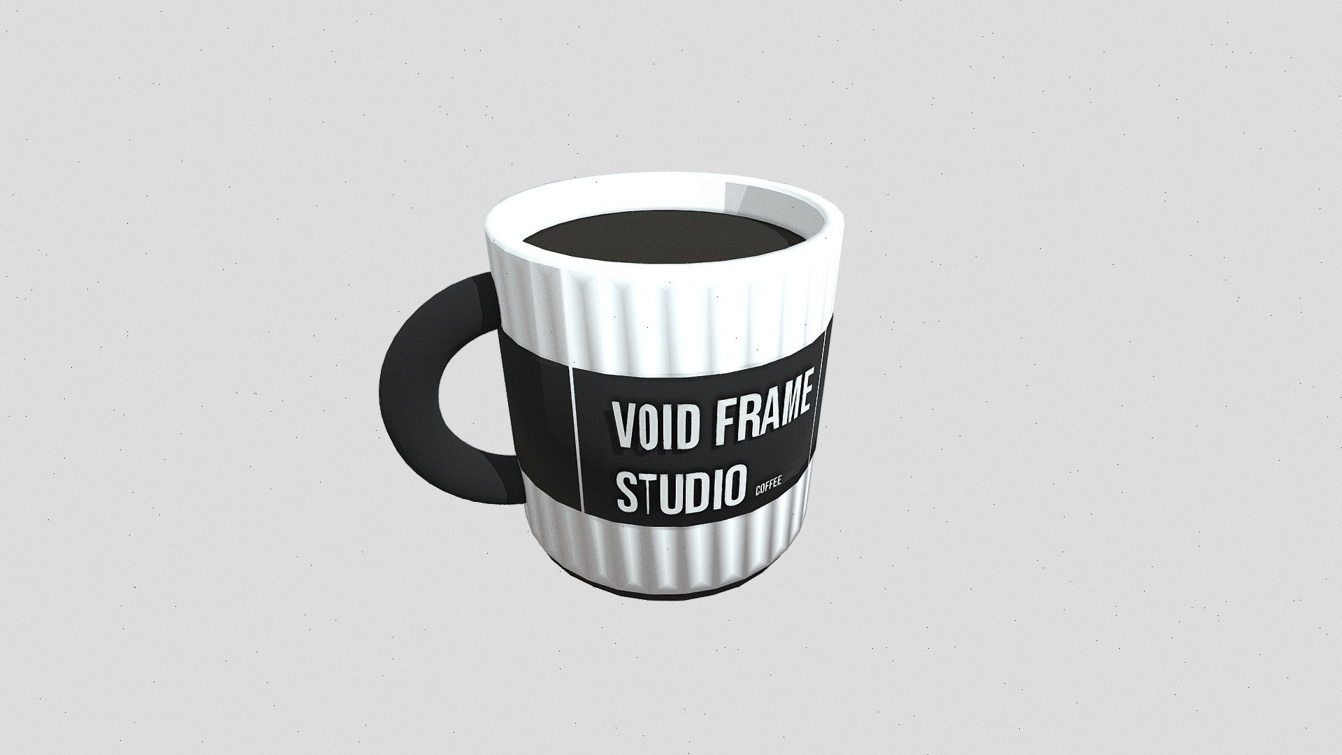 Void Frame Studio - Premium Coffee Cup — Sketchfab embed 3D viewer