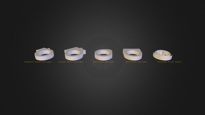 DIY Concrete Ring Design Options 3D Model