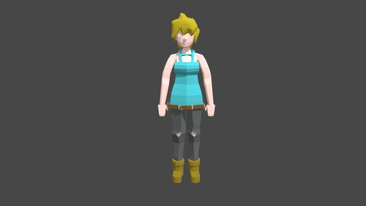 one more low poly character 3D Model