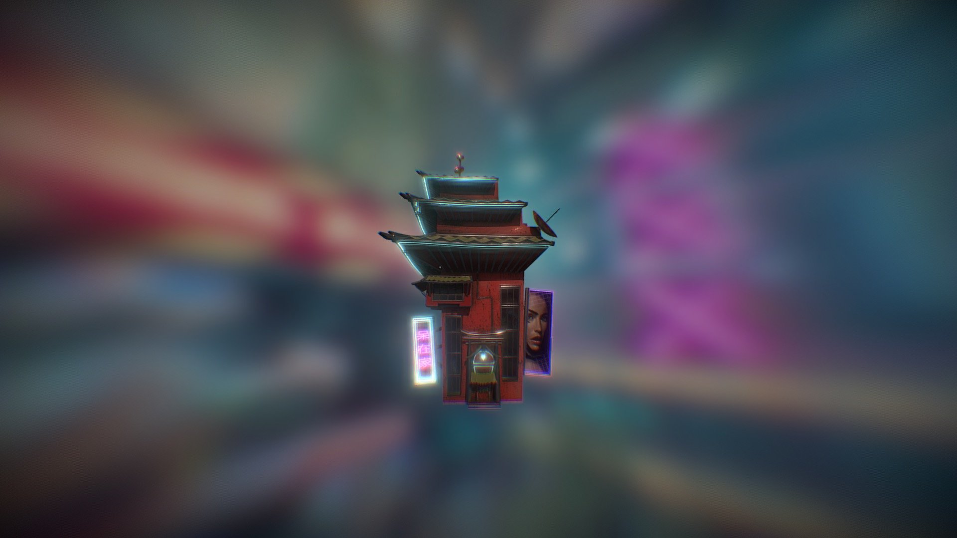Cyberpunk Temple Download Free 3D model by Chiel_Paassen