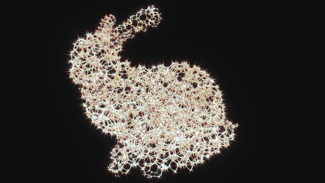 Voronoi prickly bunny 3D Model