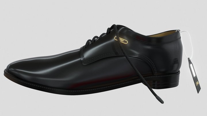 classic men's dress shoe 3D Model