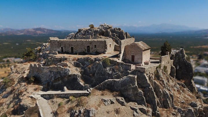 Charaki Fortress or Castle of Charakas on Crete 3D Model