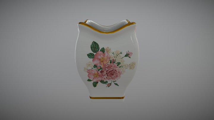 Floral Vase 3D Model