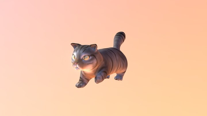 Cute Chunky Cat | LULU from Creamheroes 3D Model