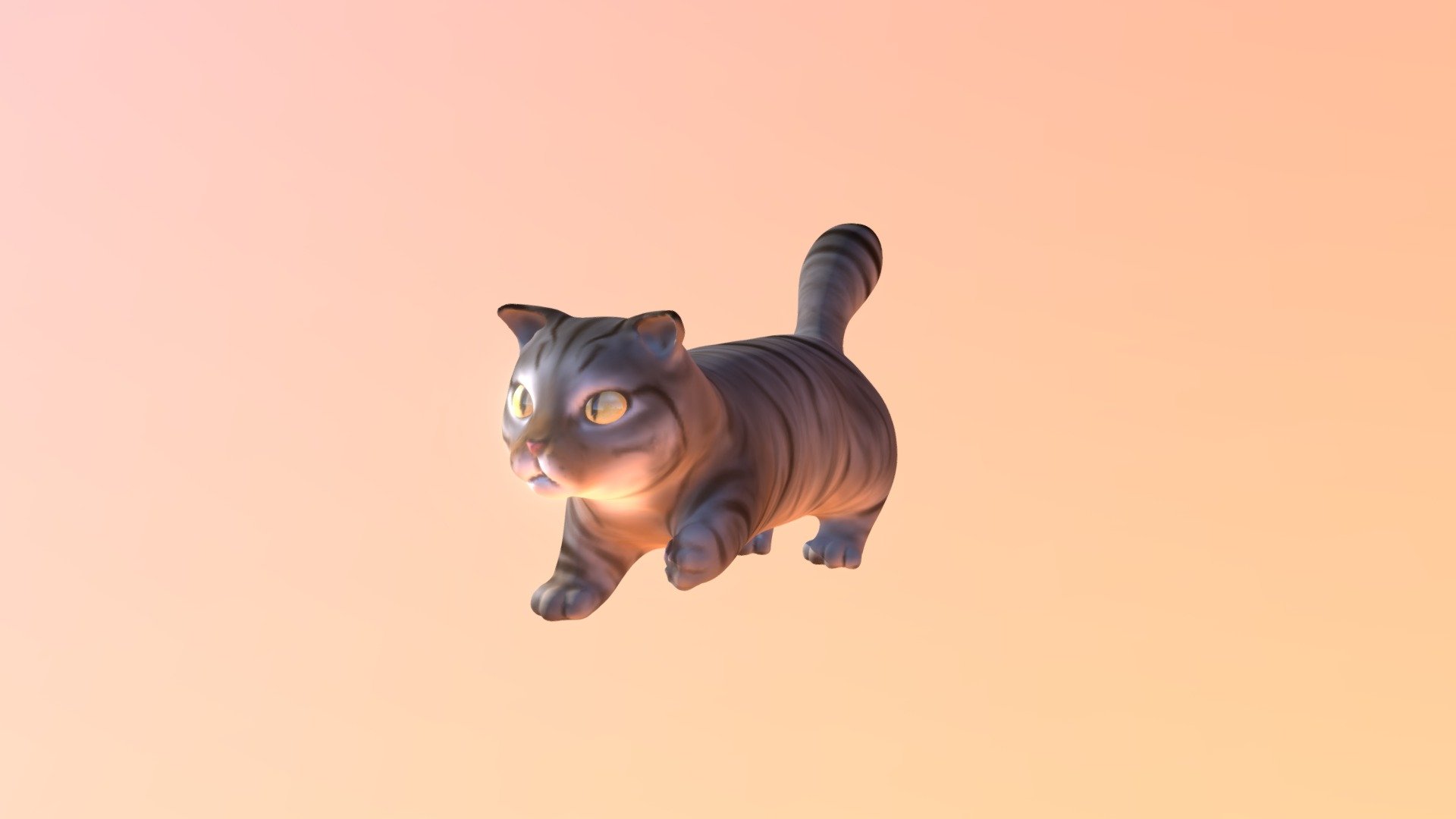 Cute Chunky Cat | LULU from Creamheroes - 3D model by Glendu (@glendalim53)  [1f87fdd]