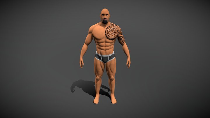 Dwayne Johnson - The Rock 3D Model