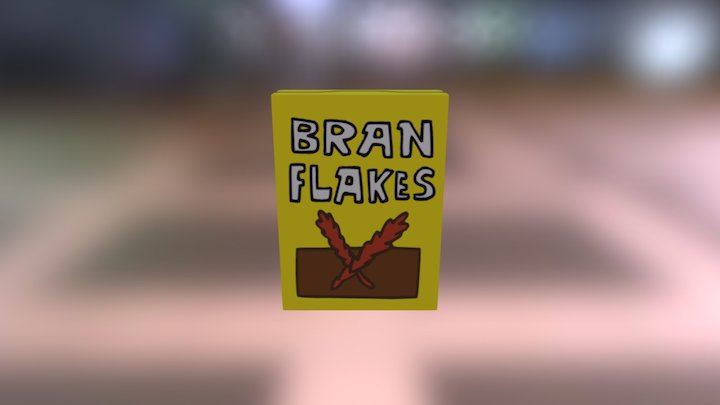 Spongebob Bran Flakes Box 3D Model