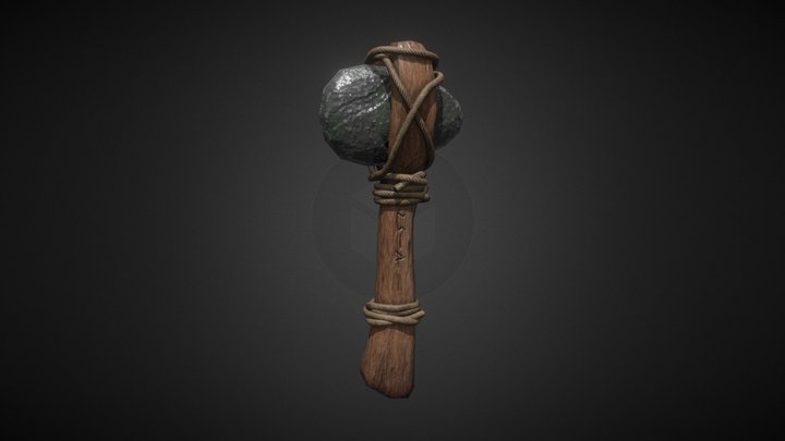 Stone Axe 3D Model