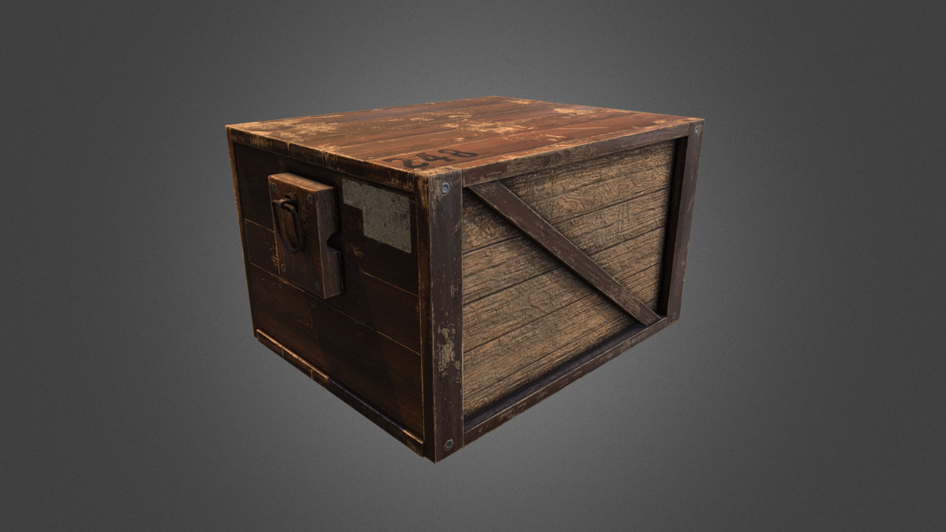 3D model Woodeb Box - This is a 3D model of the Woodeb Box. The 3D model is about a wooden box with a hole in it.