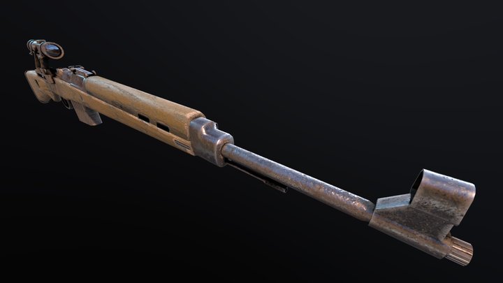 Sniper Rifle 3D Model