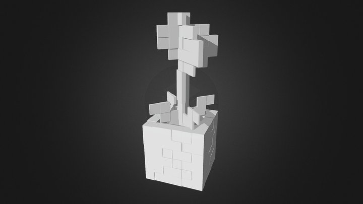 Minecraft Poppy in a Flower Pot