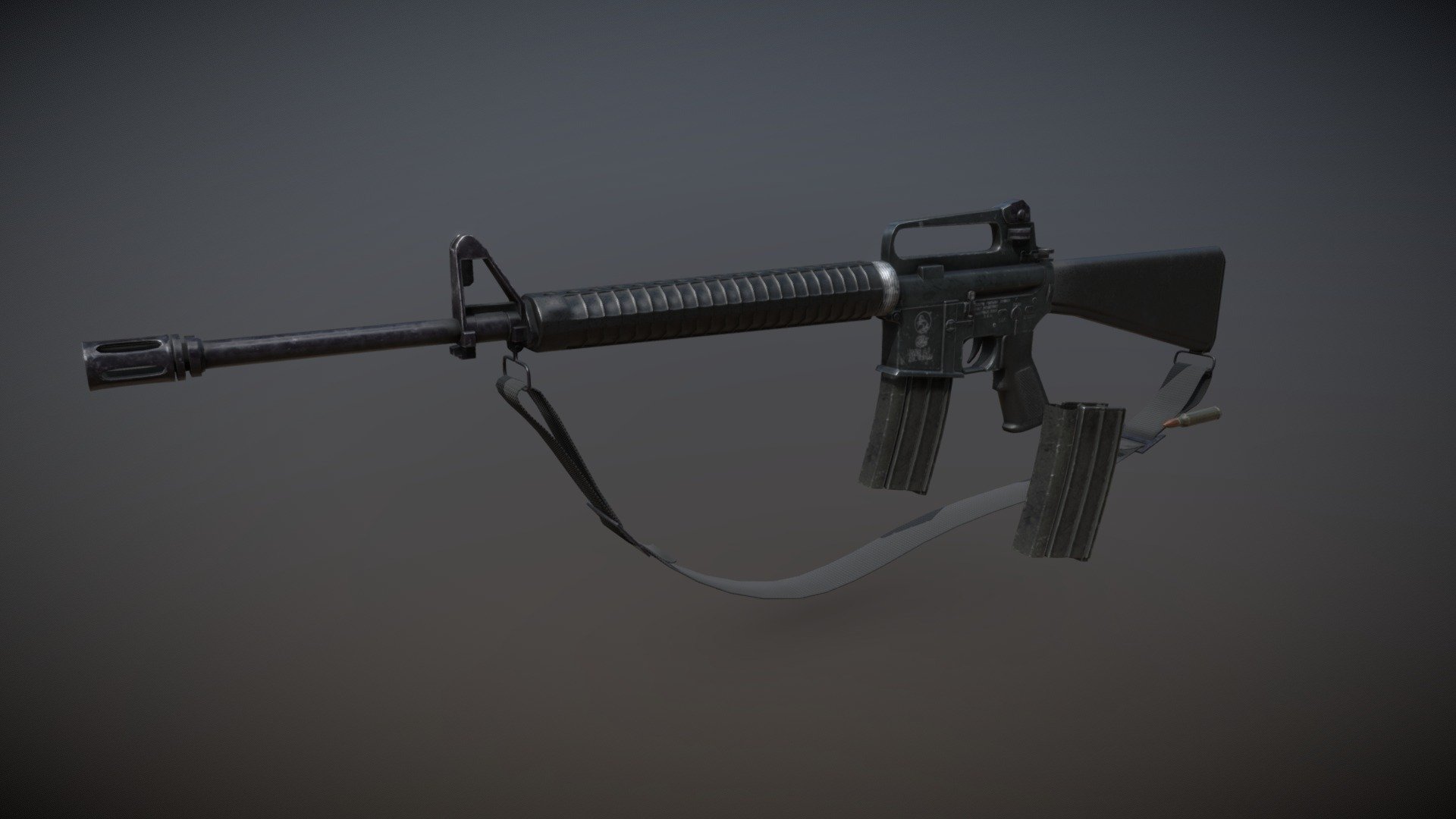 M16A2 Assault Rifle Game Model