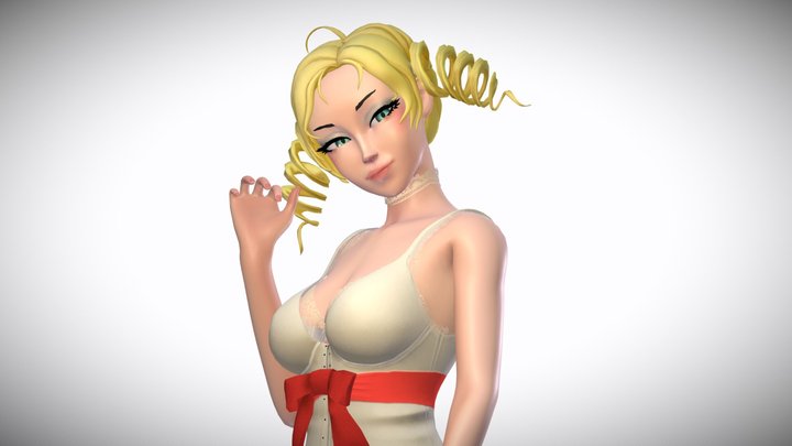 Catherine_fan model 3D Model
