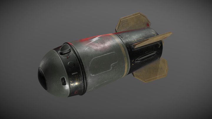 Stylized Rocket 3D Model