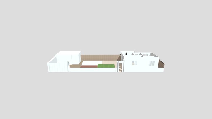 House and yard 3D Model