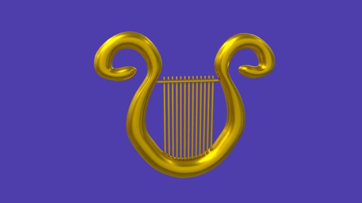 Angel Harp 3D Model