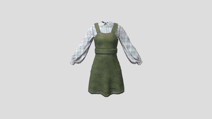 puff sleeve and jumper (skirt) 3D Model