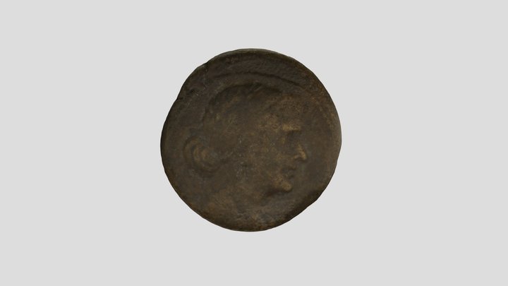 A bronze coin of Cleopatra the Great 3D Model