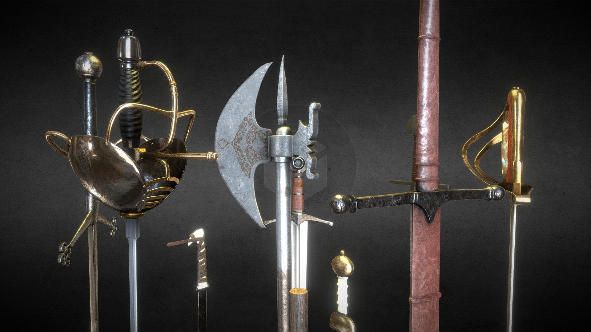 ArtStation - Swords and Weapons Bundle | Game Assets