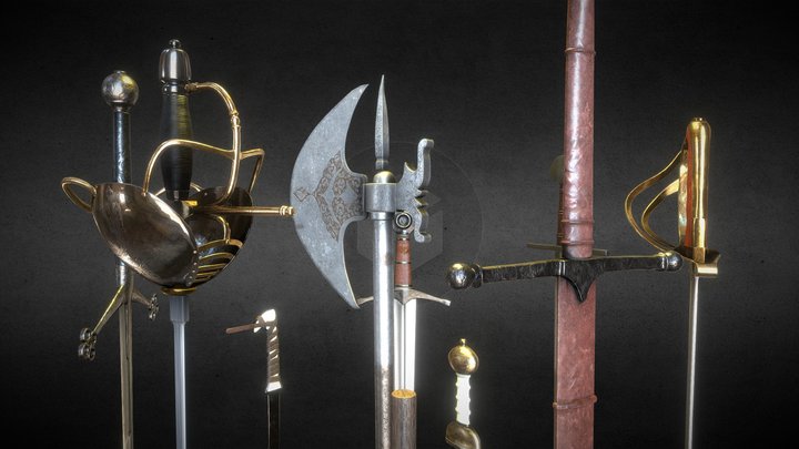 Swords and Weapons PACK 3D Model